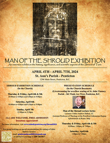 Man of The Shroud Exhibition - St. Ann's Parish - Penticton, BC